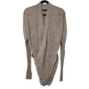 NWT Alexander Wang Alpaca V-Neck Wide Rib Wrap Sweater Luxury Knit Size Small